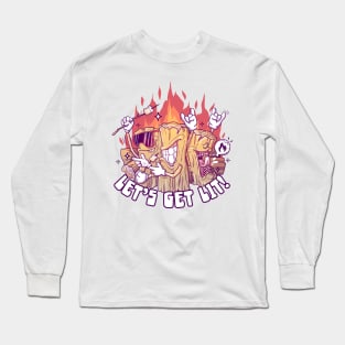 Let's Get Lit! Lit logs campfire Long Sleeve T-Shirt